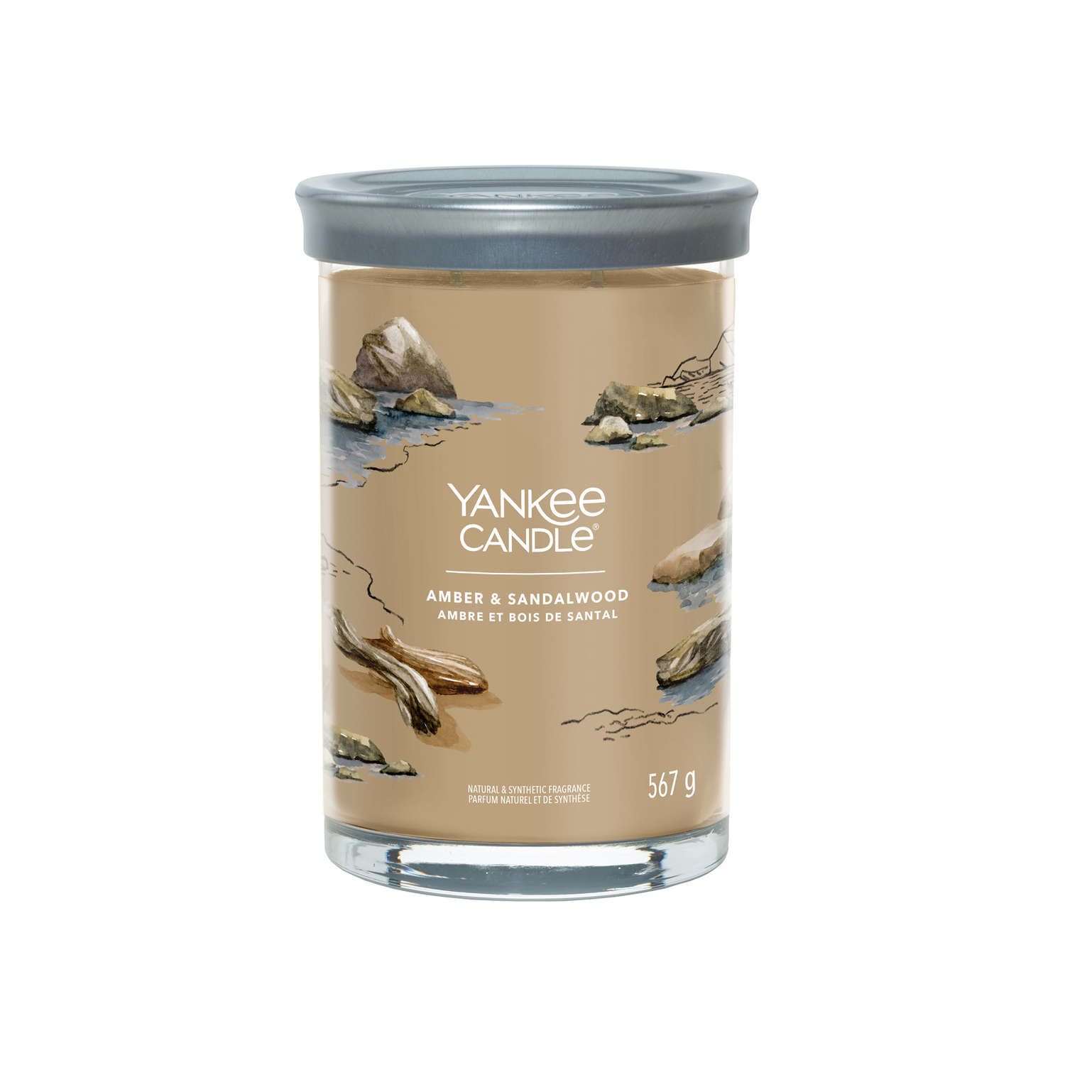 Candela Amber Sandalwood in barattolo grande Yankee Candle