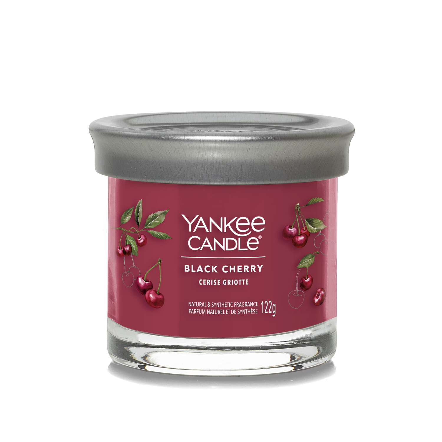 Candela Black Cherry in barattolo medio Yankee Candle