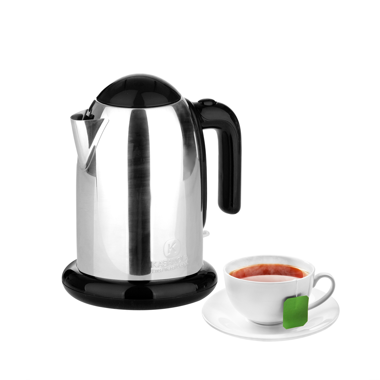 Bollitore K Line nero da 2200W - in acciaio inox, design Luca