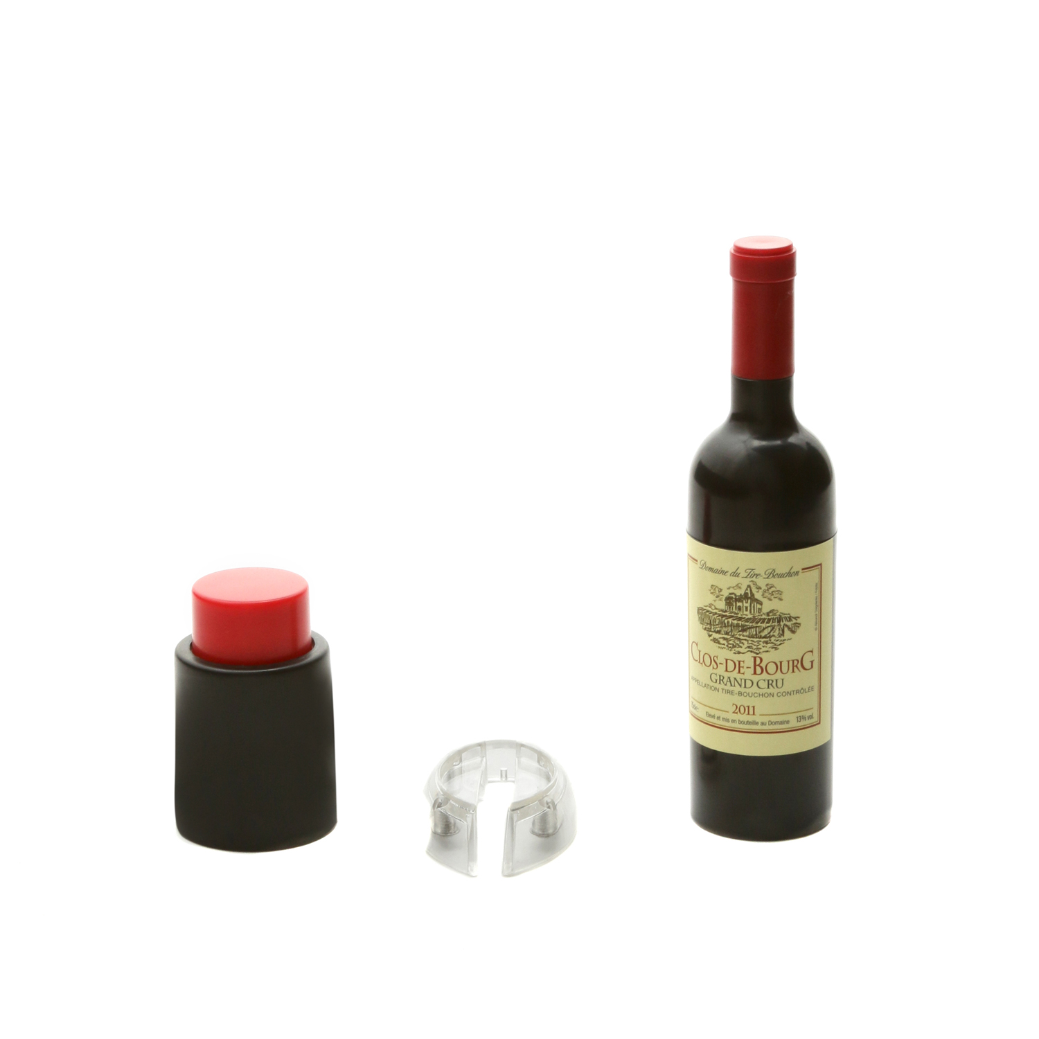 Set vino 2 accessori in custodia a bottiglia